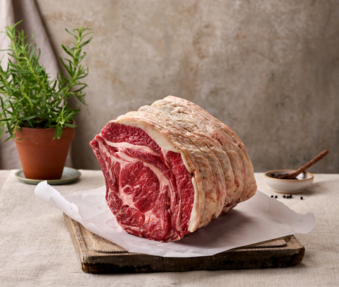 Rib of Grass Fed, Heritage Breed Beef on the Bone