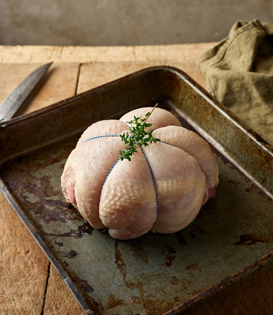 Free Range Chicken Cushion with Sage, Rosemary, and Thyme Sausage Meat Stuffing