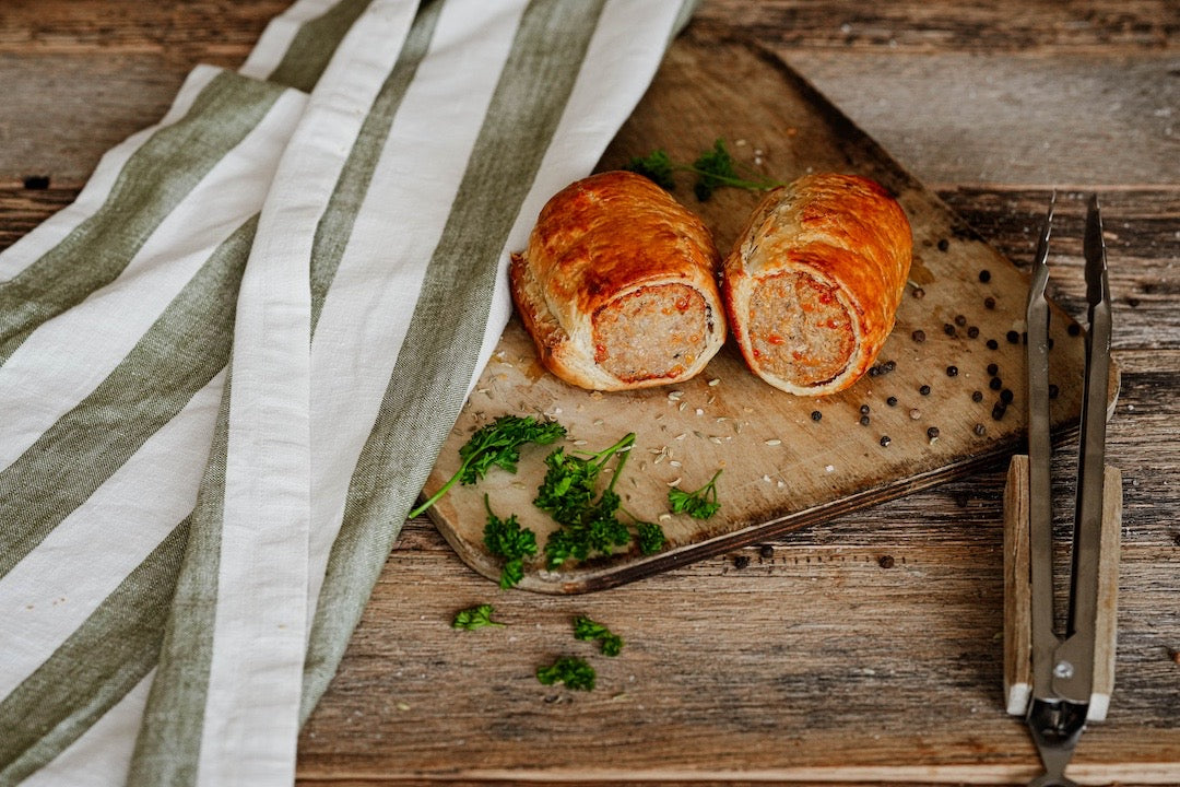 Handmade Caramelised Onion Sausage Rolls